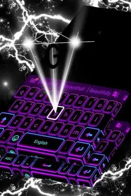 Color Keyboard Neon Purple android App screenshot 1