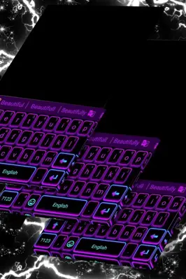 Color Keyboard Neon Purple android App screenshot 4